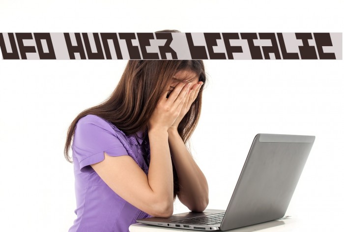 UFO Hunter Leftalic フォント examples
