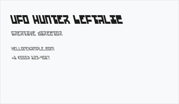 UFO Hunter Leftalic Business Card