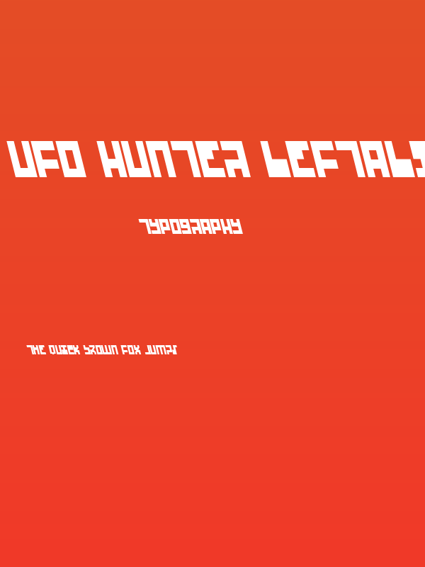 UFO Hunter Leftalic Poster