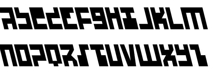 UFO Hunter Leftalic フォント 小文字