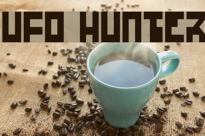 UFO Hunter フォント examples