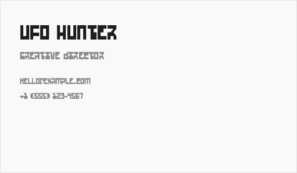 UFO Hunter Business Card