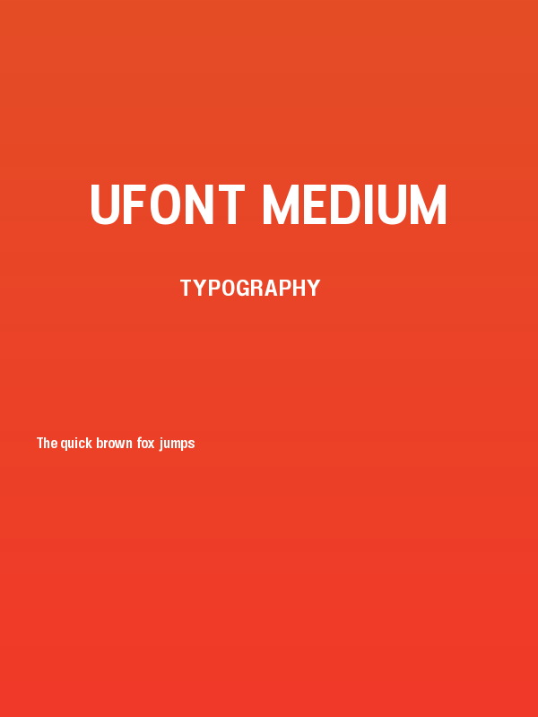 UFont Medium Poster