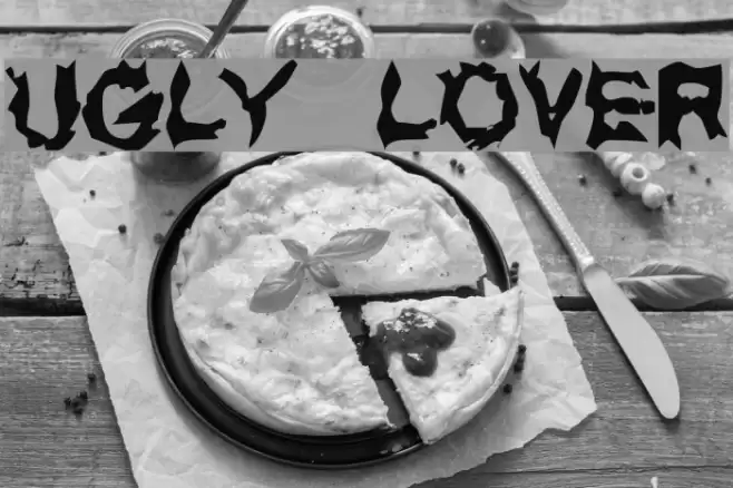 UGLY LOVER Font examples
