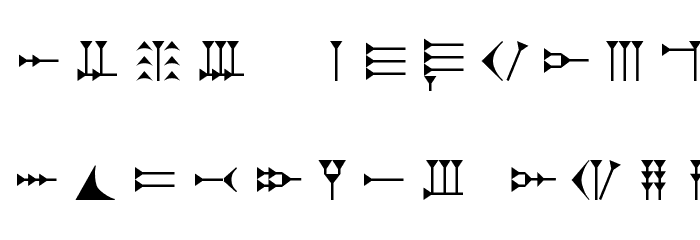 Ugaritic 3 Font LOWERCASE