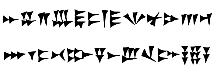 UgariticGG Font LOWERCASE