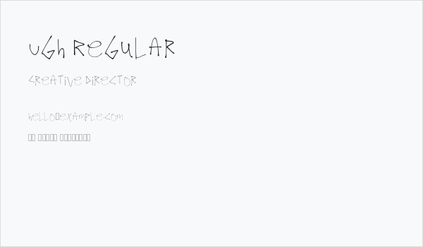 Ugh Regular Business Card