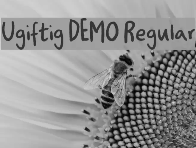 Ugiftig DEMO Regular Font examples