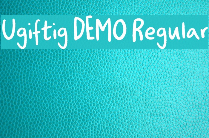 Ugiftig DEMO Regular Example 3