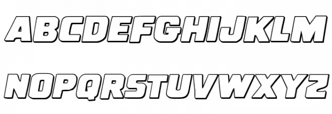 Uglier Things 3D Italic Schriftart Groß