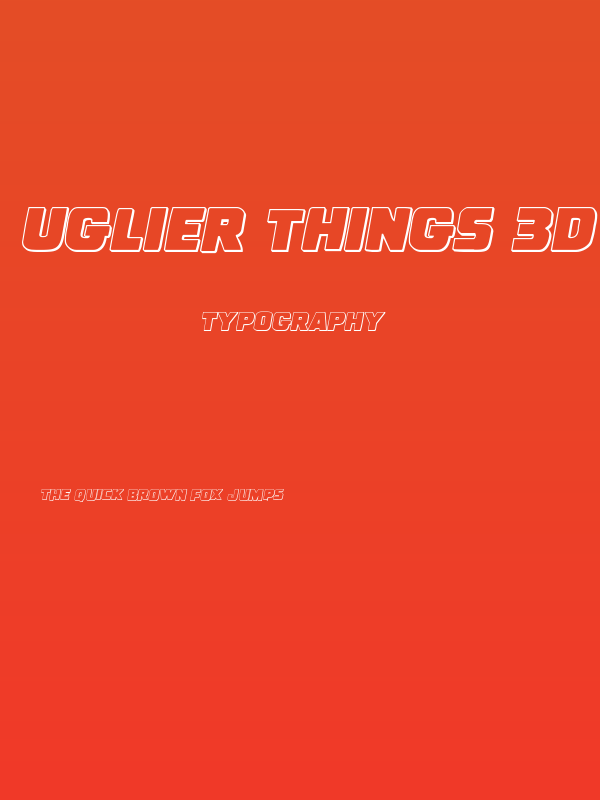 Uglier Things 3D Italic Poster