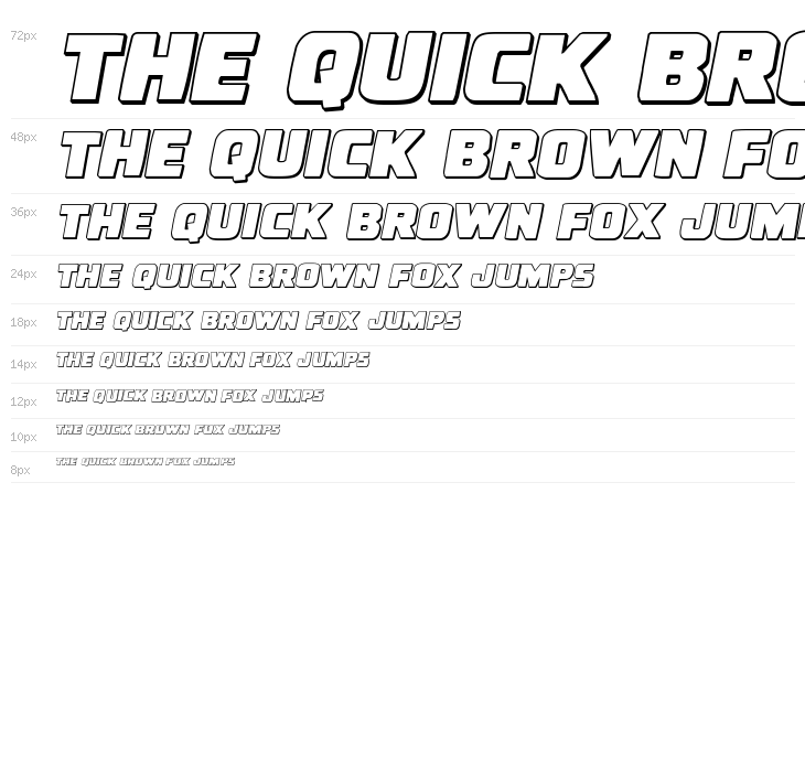 Uglier Things 3D Italic Waterfall