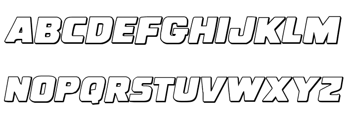 Uglier Things 3D Italic Font LOWERCASE