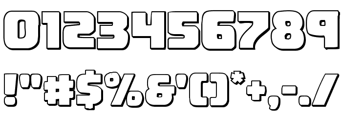 Uglier Things 3D Font OTHER CHARS