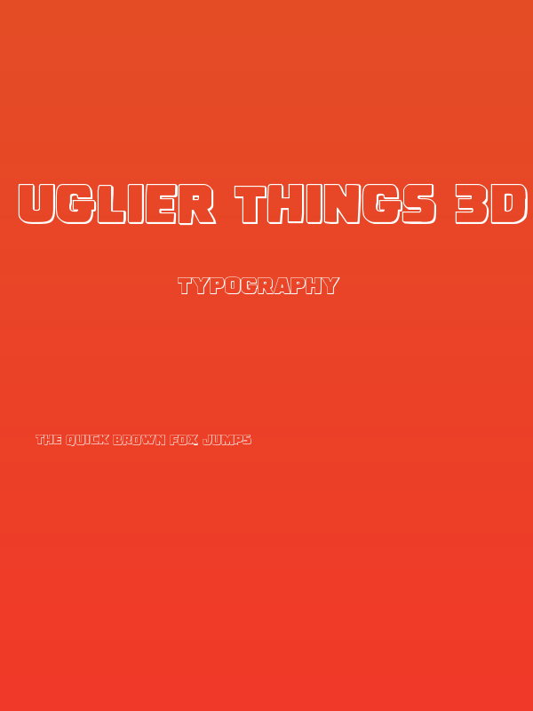 Uglier Things 3D Poster