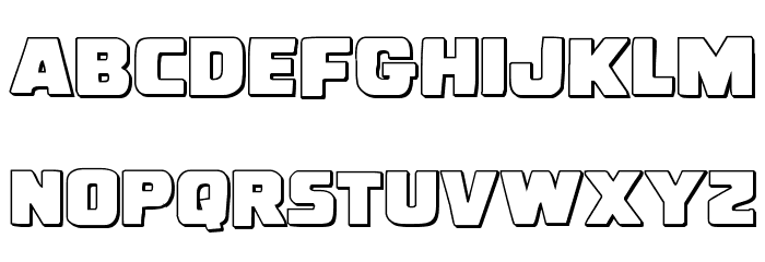 Uglier Things 3D Font LOWERCASE