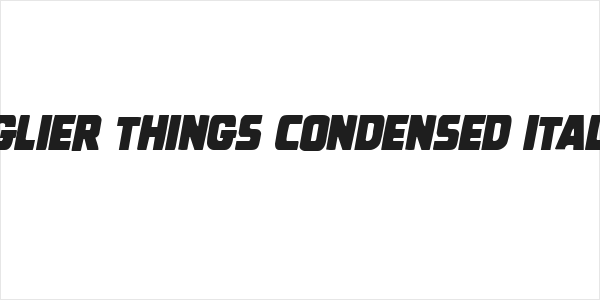 Uglier Things Condensed Italic Logo