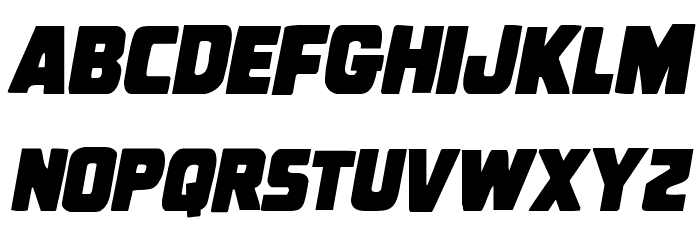 Uglier Things Condensed Italic Font LOWERCASE