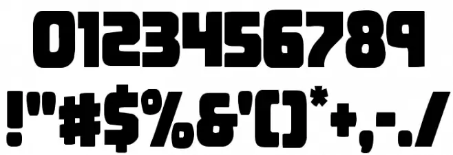 Uglier Things Condensed Font OTHER CHARS