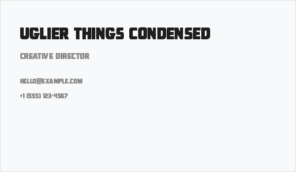 Uglier Things Condensed Business Card