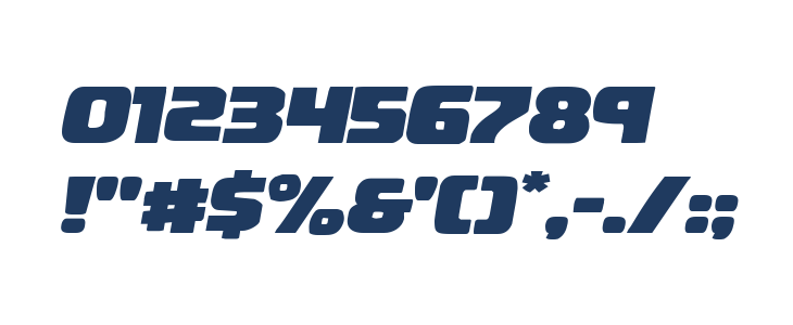 Uglier Things Expanded Italic Other Characters