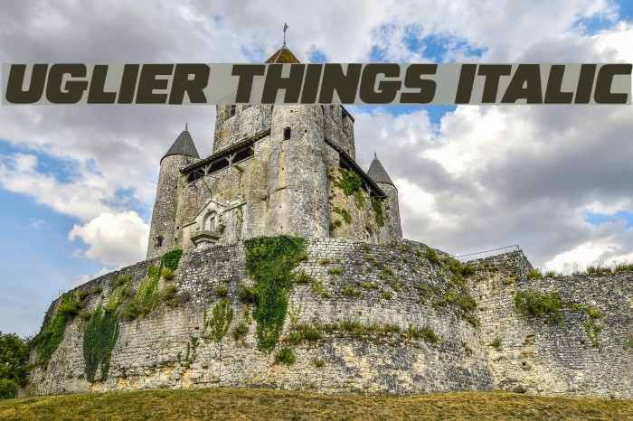 Uglier Things Italic Font examples