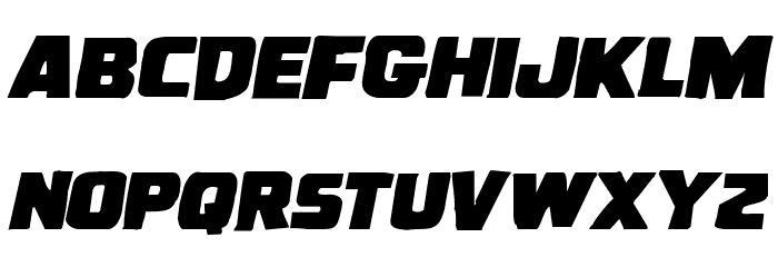 Uglier Things Mangled Italic Font LOWERCASE