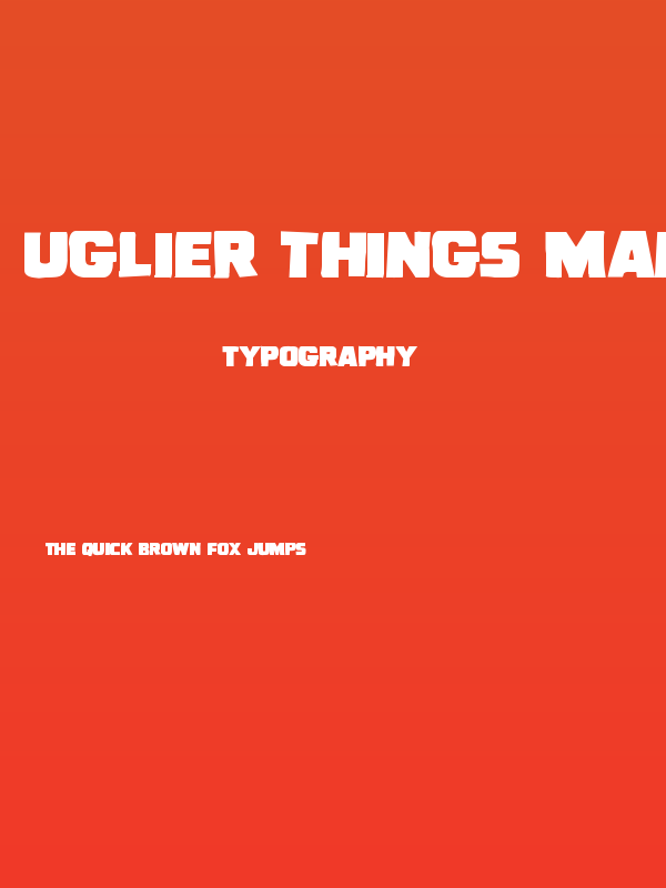 Uglier Things Mangled Poster