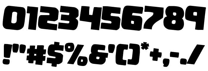 Uglier Things Rotated 2 Font OTHER CHARS