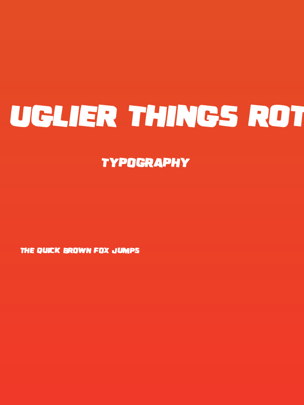 Uglier Things Rotated 2 Poster