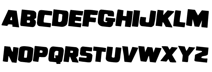 Uglier Things Rotated 2 Font LOWERCASE