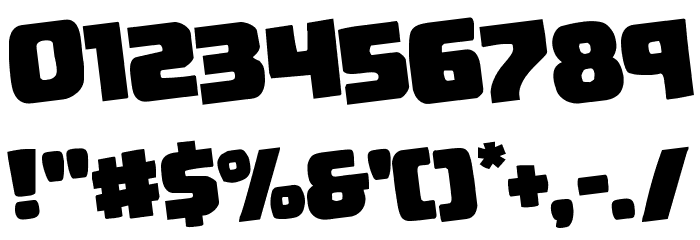 Uglier Things Rotated Font OTHER CHARS