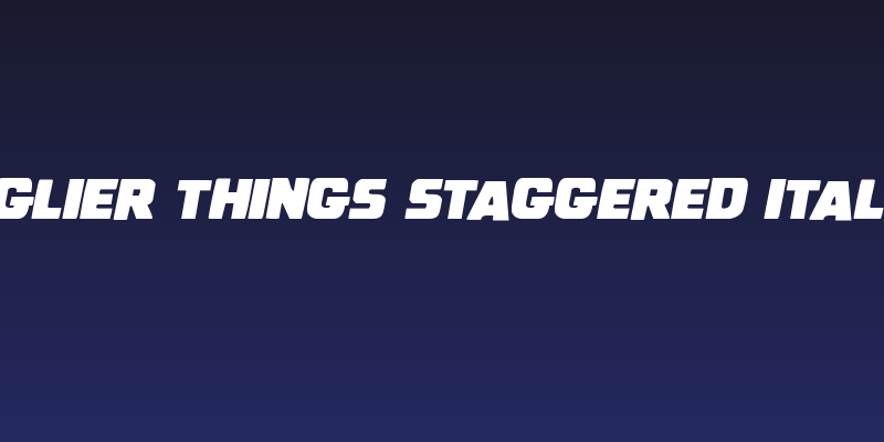 Uglier Things Staggered Italic Social Header