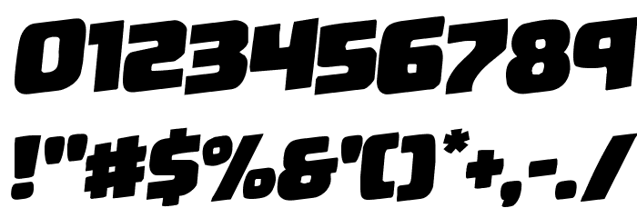 Uglier Things Staggered Rotalic Font OTHER CHARS