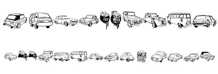 Ugly Cars Font OTHER CHARS