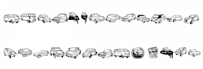 Ugly Cars Fonte MAIÚSCULAS