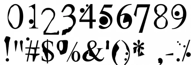 Ugly Face Font OTHER CHARS