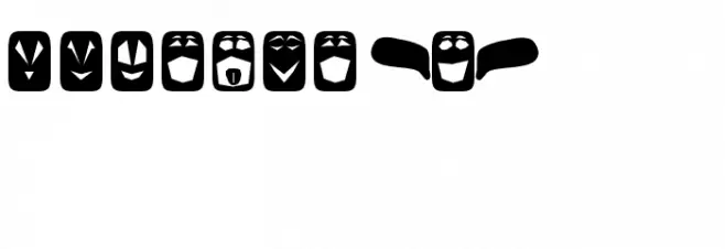 Ugly Faces Шрифта ВЕРХНИЙ