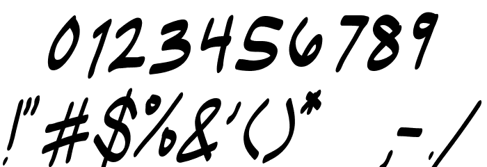 Ugly Kids Italic Font OTHER CHARS