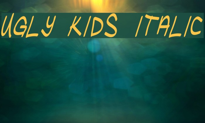 Ugly Kids Italic Font examples