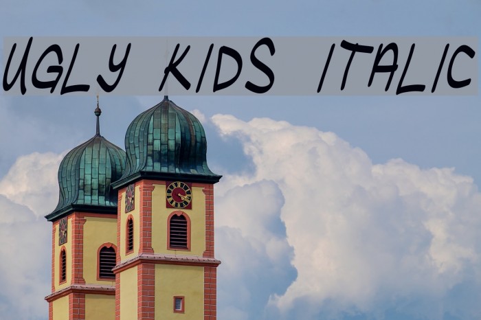 Ugly Kids Italic Font examples