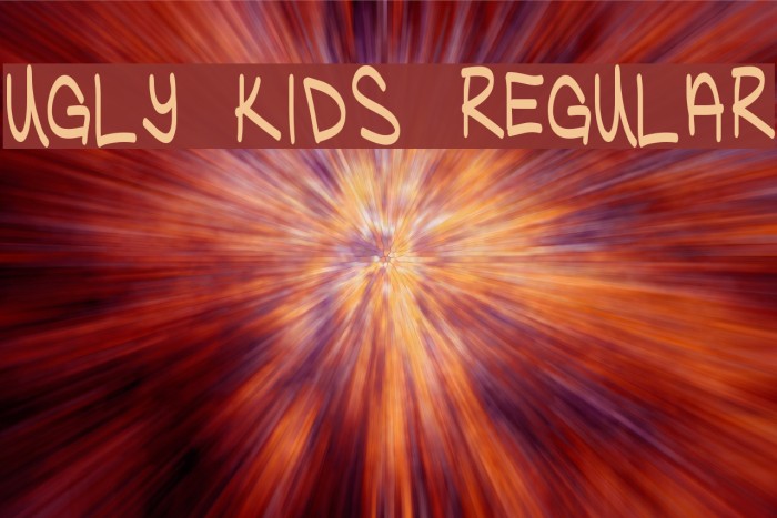 Ugly Kids Regular Font examples