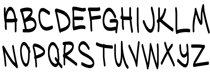 Ugly Kids Regular Font LOWERCASE