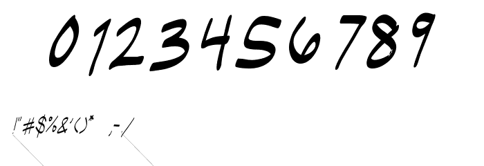 Ugly Kids Thin Italic Font OTHER CHARS
