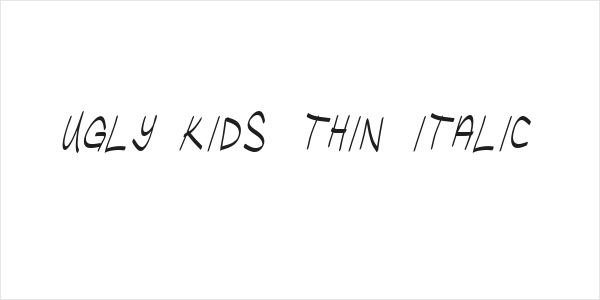 Ugly Kids Thin Italic Logo