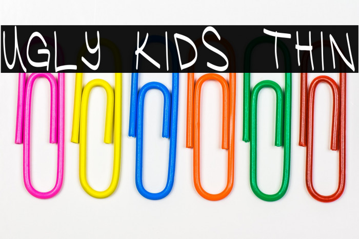 Ugly Kids Thin Font examples