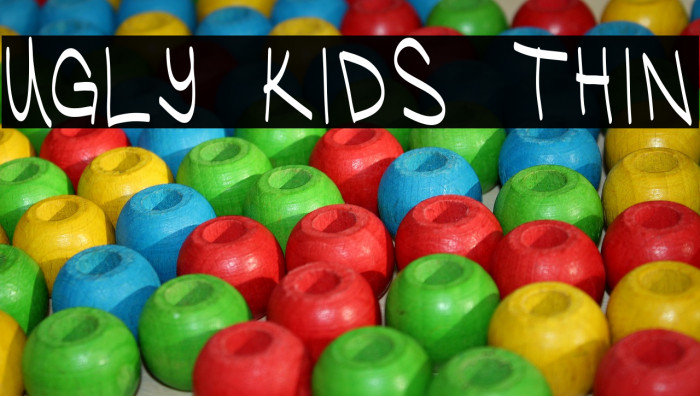 Ugly Kids Thin Font examples