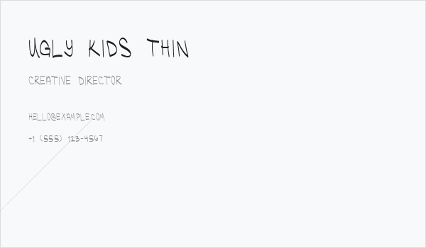 Ugly Kids Thin Business Card
