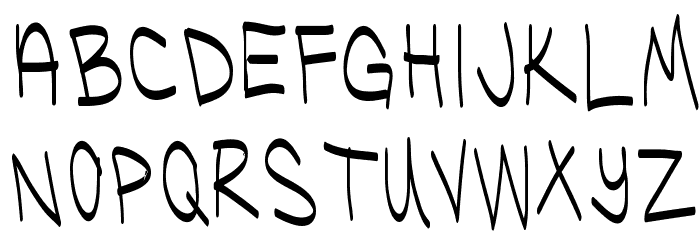 Ugly Kids Thin Font LOWERCASE