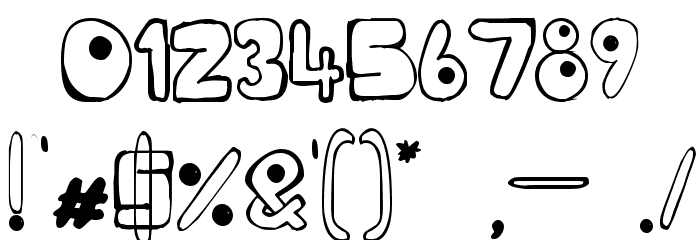 Ugly R Font OTHER CHARS